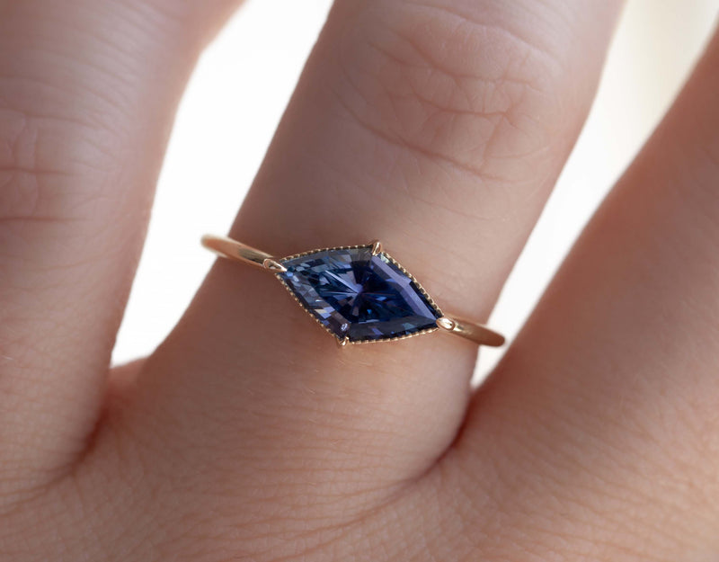 Sapphire Clara Ring on finger