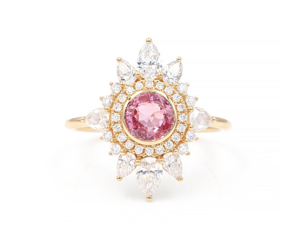 Pink Sapphire Gravity Ring