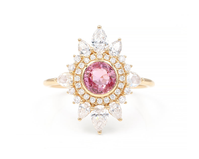Pink Sapphire Gravity Ring
