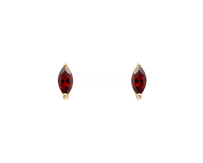 Garnet Marquise Studs (Ready to Ship)