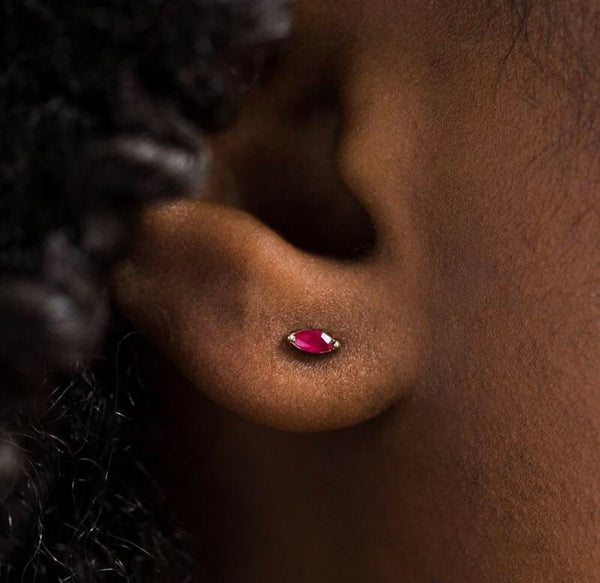 Ruby Marquise Studs