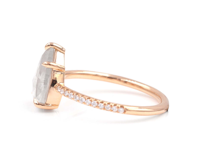 1.97-Carat Icy Grey Rose Cut Diamond Ring (Ready to Ship)