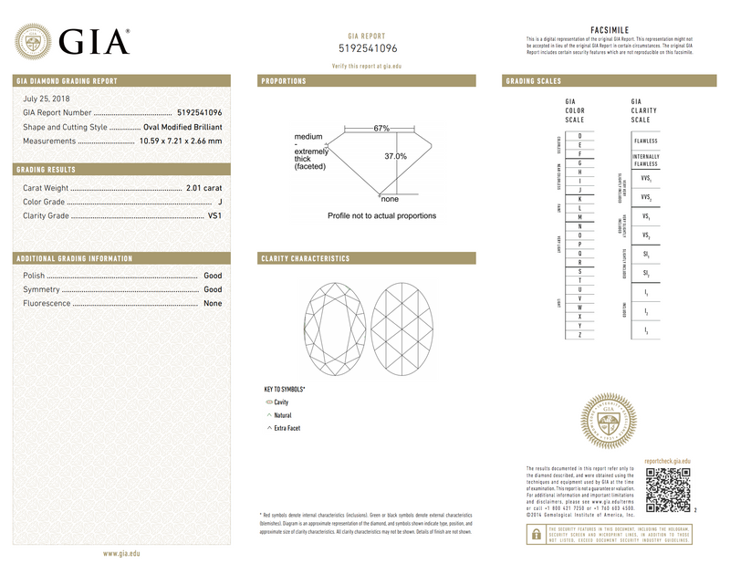 2.01 Rose Cut Oval Diamond Ring specification sheet